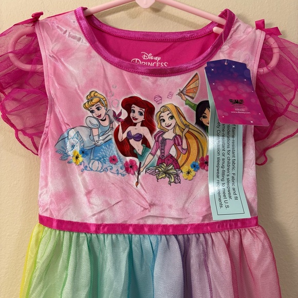 Disney Princess Nightgown Girl size 6 Pajamas Dress up Colorful pink NWT - Picture 2 of 4